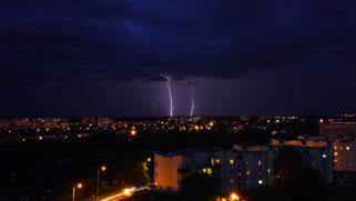 pioruny nad glogowem