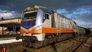 lokomotywa na stacji wolsztyn